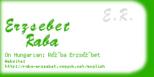 erzsebet raba business card